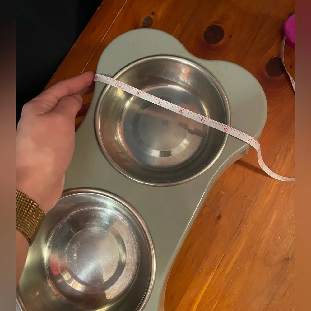 Gibson Home Bow Wow Meow 3 Piece Elevated Pet Bowl Dinner Set